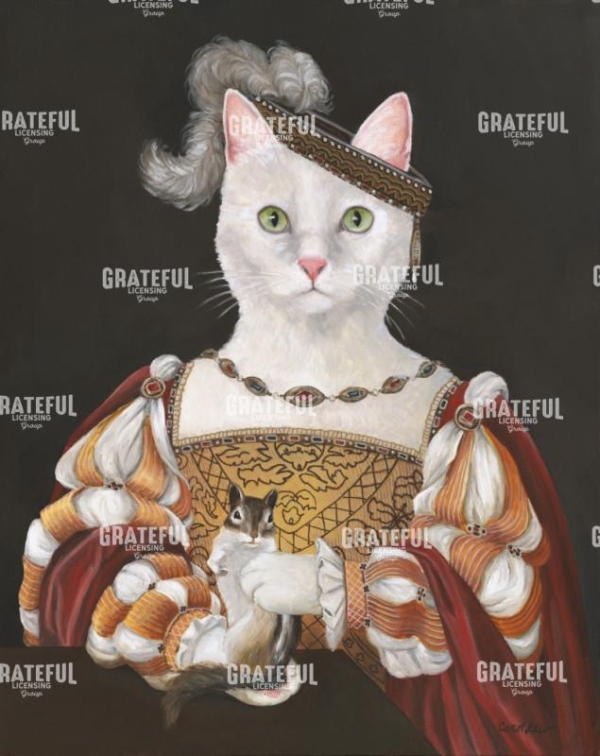 Lady Cat Blanc and Her Chipmunk
