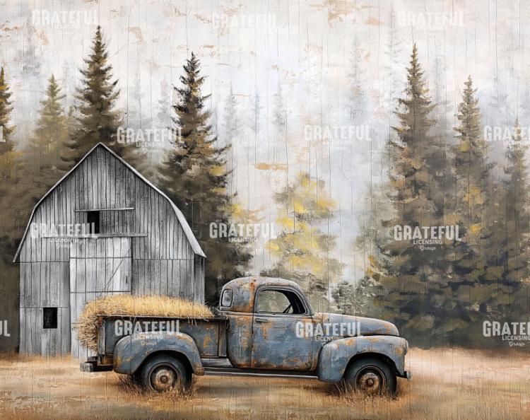 Old Truck Parked Out By The Barn