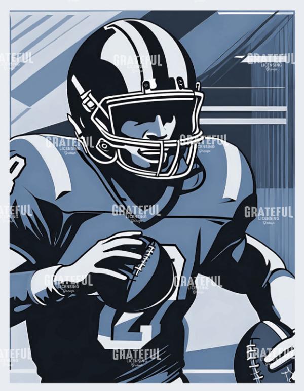 Football In Blue