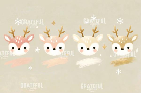 4 Reindeer Faces