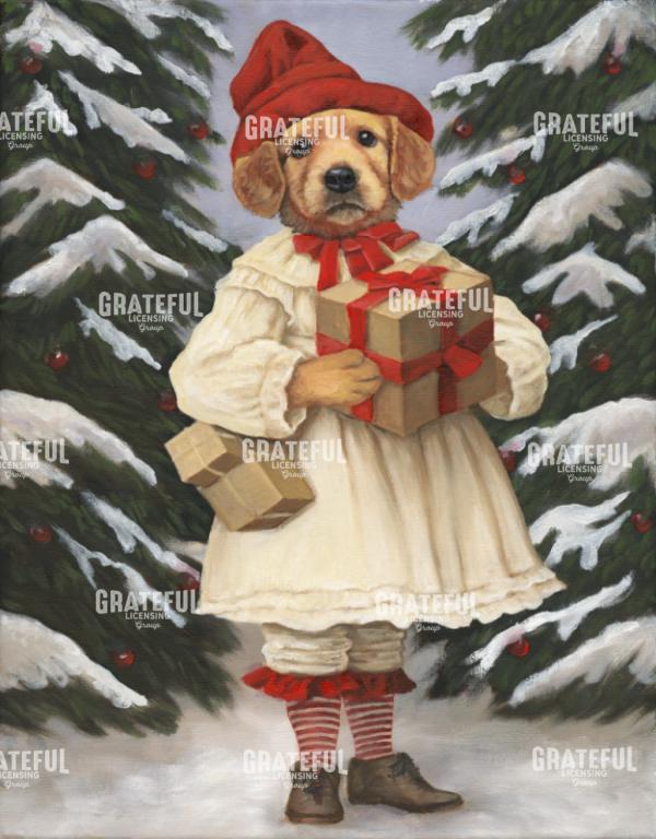 Christmas Puppy With Packages