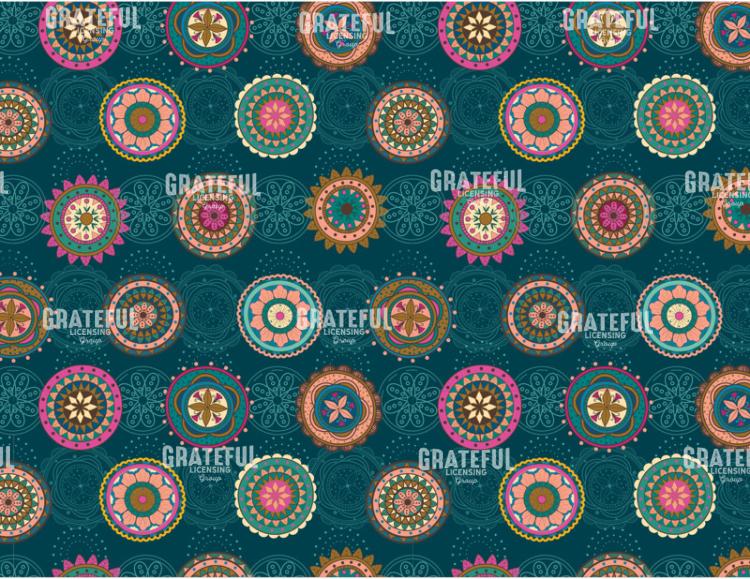 Boho Medallions Teal