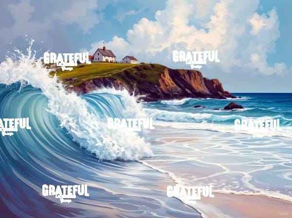 Summer Waves Near The Cliffs