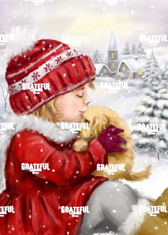 Girl Kissing Puppy