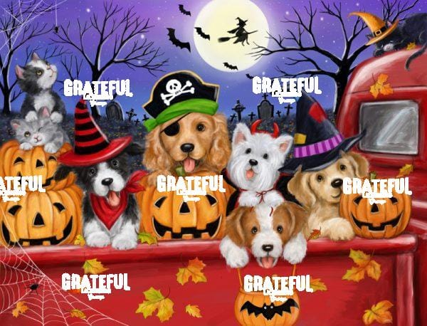 Halloween Red Truck Puppies