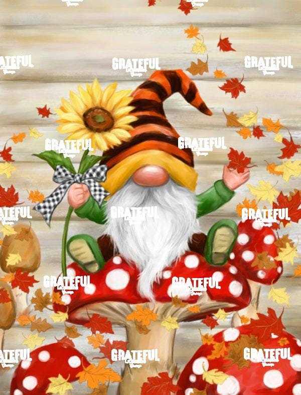 Fall Gnome on Mushroom