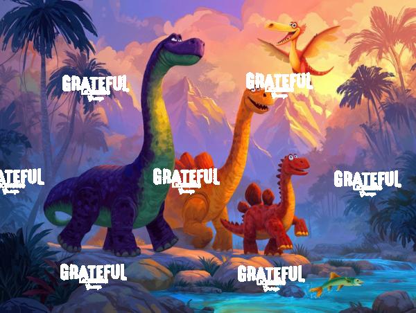 Dinosaur Friends in the Jungle