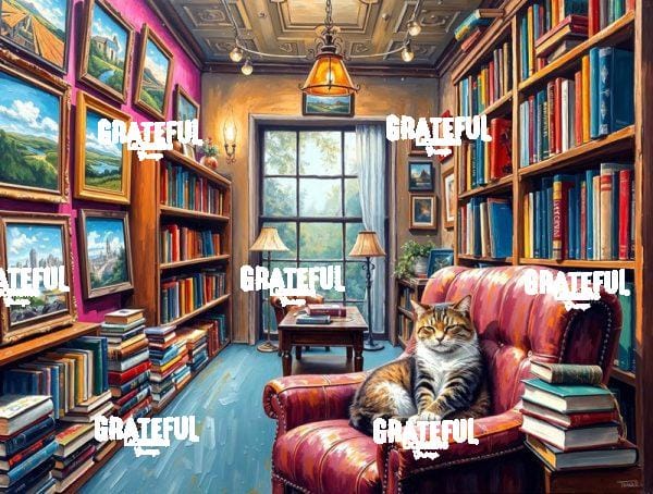 Library Guardian Cat