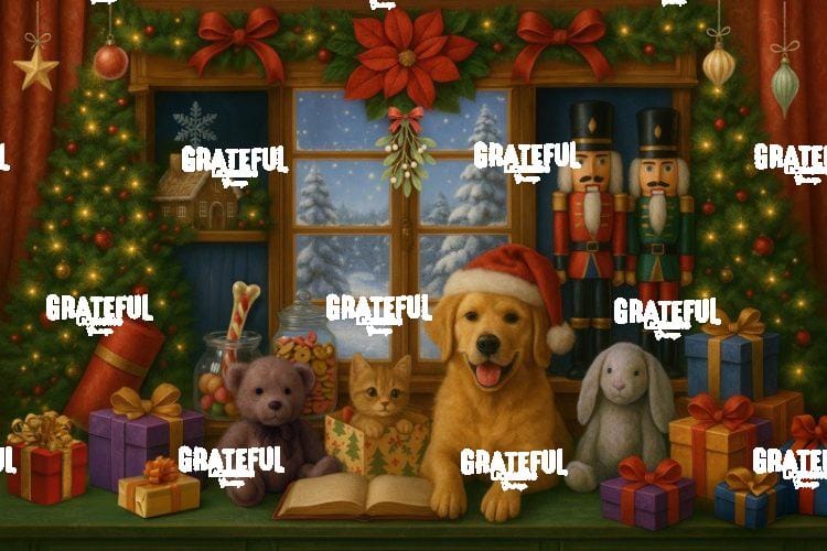Christmas Dog Window