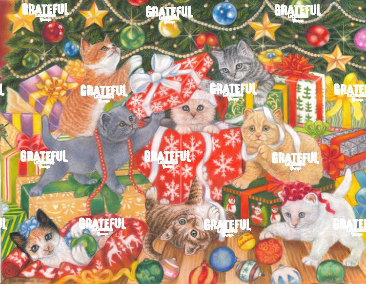 Playful Christmas Kittens