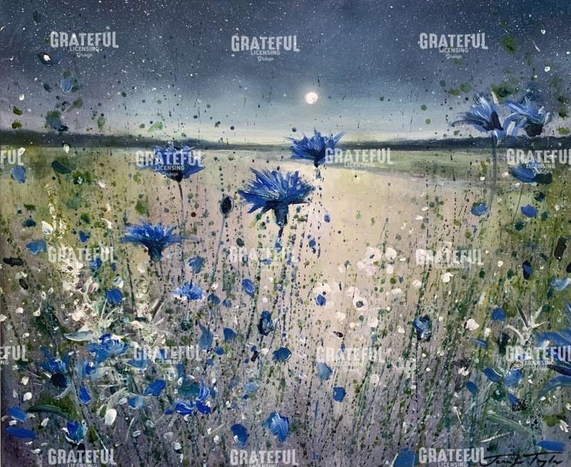 Cornflowers and The Moon No 1