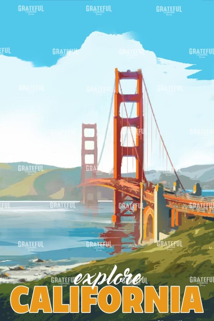 California Travel Poster