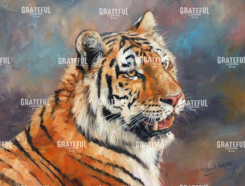 Tiger on crushed colors