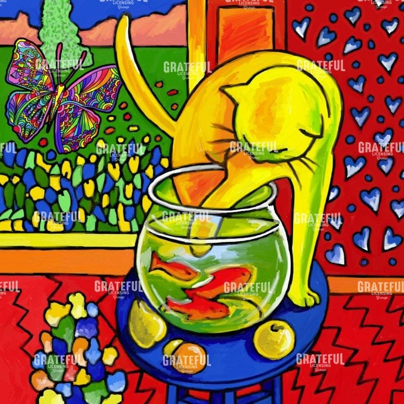 matisse car fish bowl butterfly