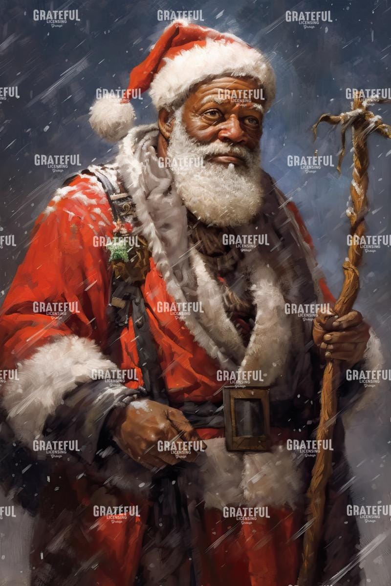 Jolly Santa with Staff