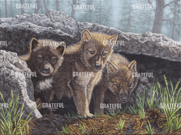 Wolf Pup Trio Tiff