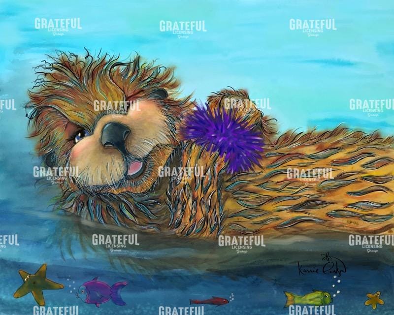 Otter with Urchin
