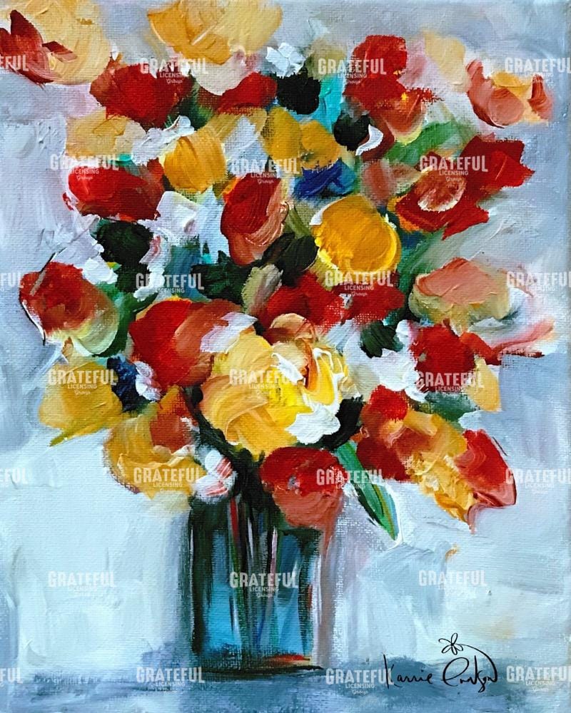 Red and yellow carnations