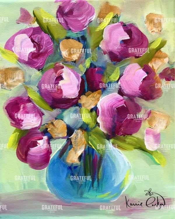 Red violet bouquet