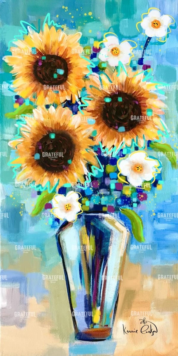 sunflowers in vase