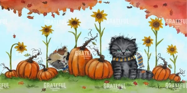 kittens and pumpkins