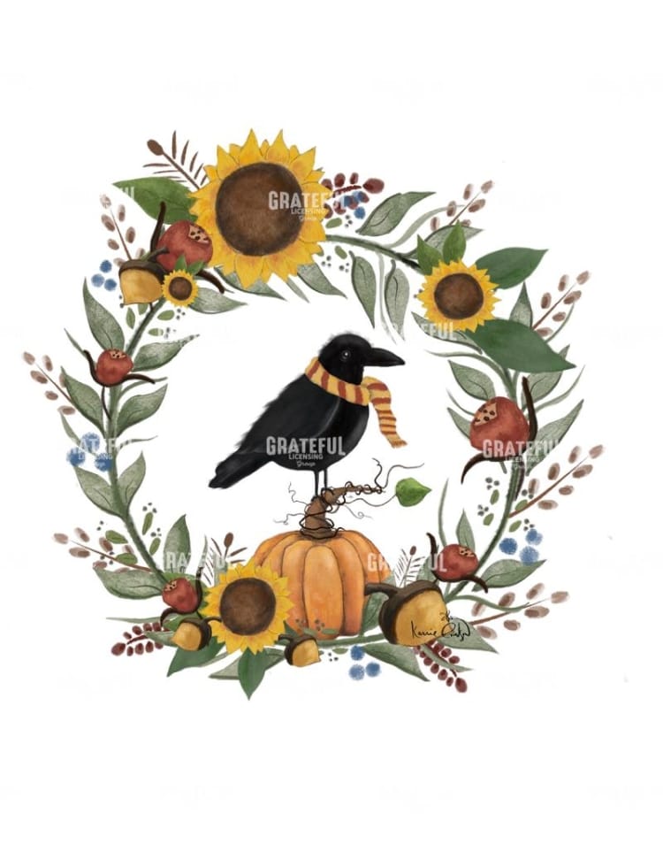 Crow on Pumpkin