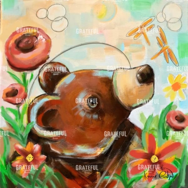 Brown Bear & Dragonflies