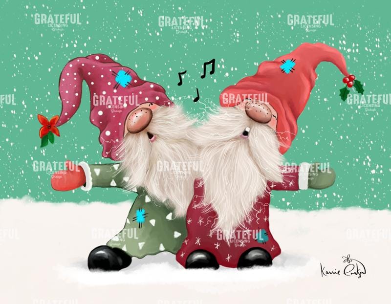 christmas gnome twins singing
