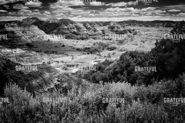 Little Missouri Badlands B&W