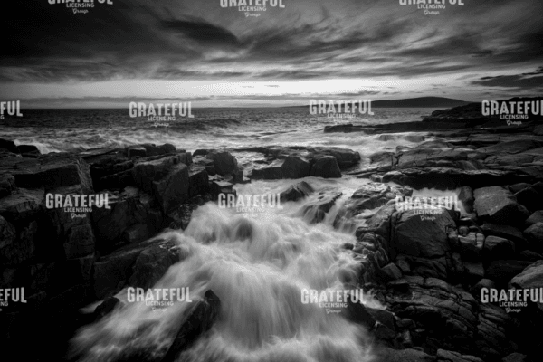 Rick Berk-Rising Tide at Schoodic Point Black & White.tif