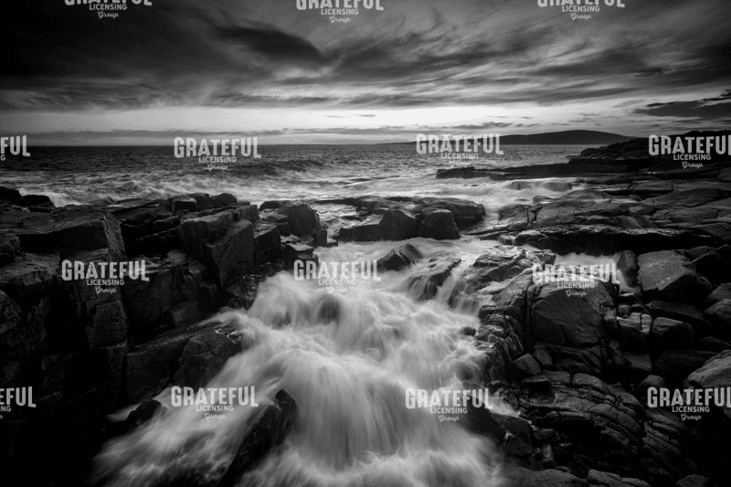 Rick Berk-Rising Tide at Schoodic Point Black & White.tif