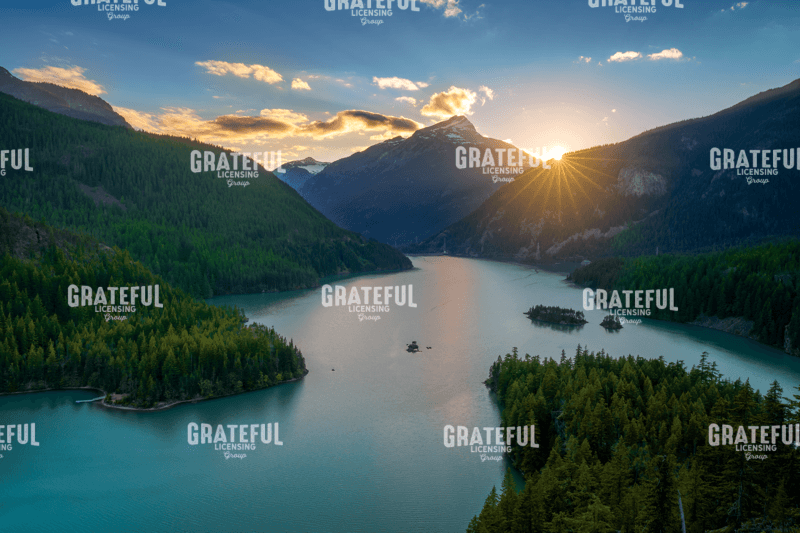 Sunset at Diablo Lake