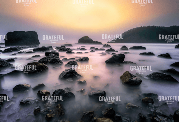 Sunset in the Mist