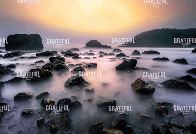 Sunset in the Mist