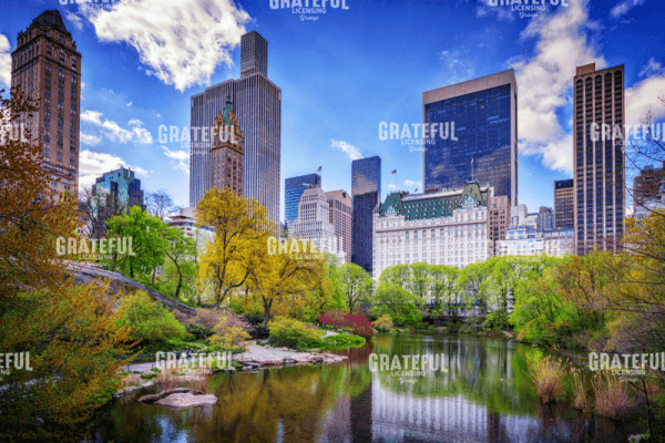 Central Park South from Gapstow Bridge