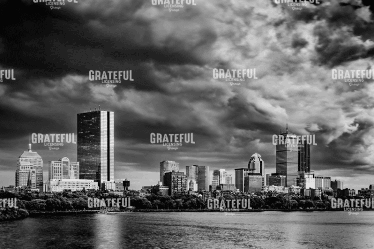 Boston Skyline Monochrome