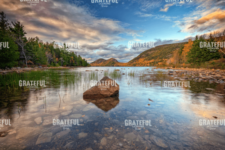 Autumn Dusk at Jordan Pond