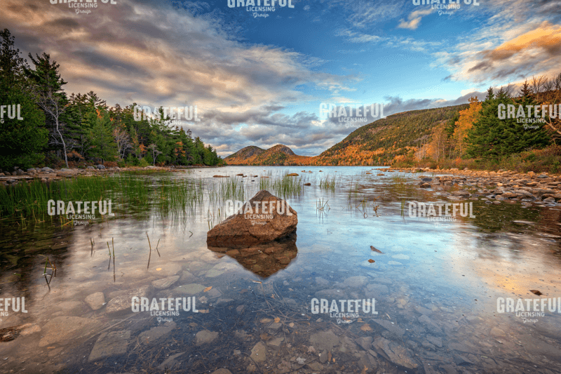 Autumn Dusk at Jordan Pond