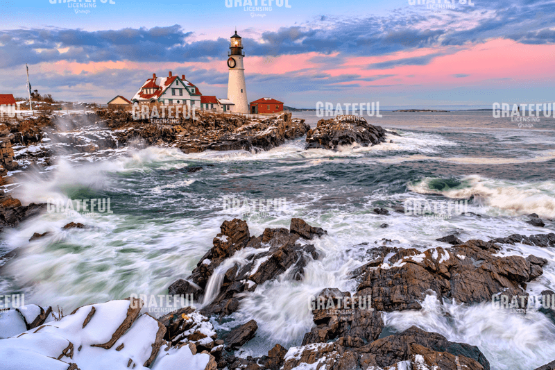 Rick Berk-Winter Sunset at Portland Head.tif