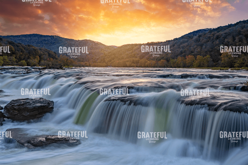 Rick Berk-Sunset at Sandstone Falls.tif