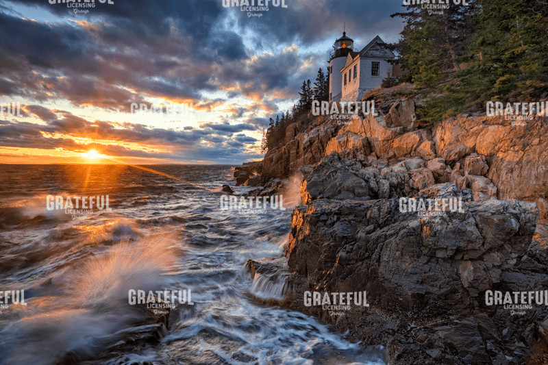 Rick Berk-March Sunset at Bass Harbor Head Light.tif