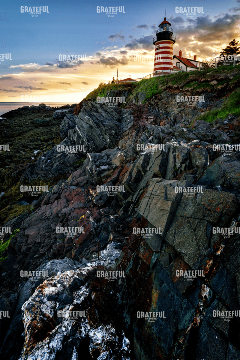 Rick Berk-Sunset at West Quoddy Head Light.tif
