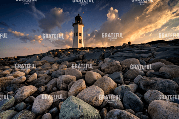 Rick Berk-Sunset at Old Scituate Lighthouse.tif