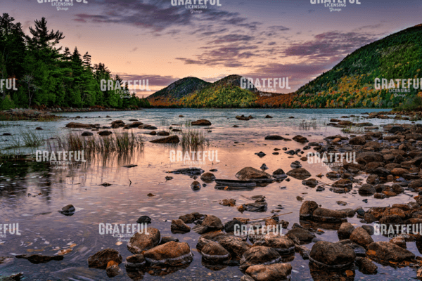 Autumn Dusk at Jordan Pond