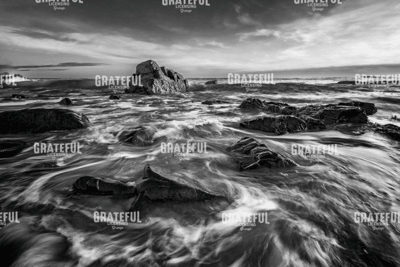 December Morning on Marginal Way Monochrome.tif