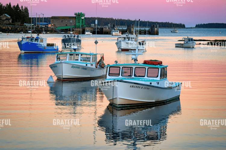 Reflections at Dusk in Bernard Harbor.tif