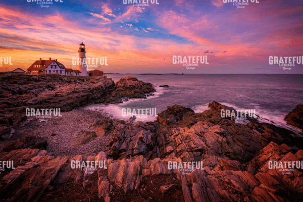 Spring Sunset at Portland Head Light