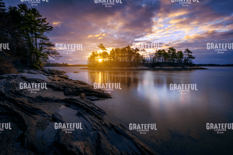 Sunrise in Wolfe's Neck Woods