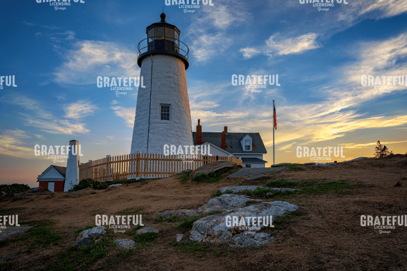 Pemaquid Point Lighthouse at Sunset