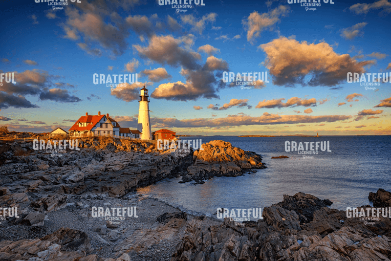 Portland Head Lighthouse at Sunset